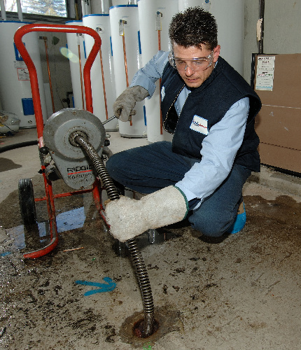 Sewer backup in basement floor