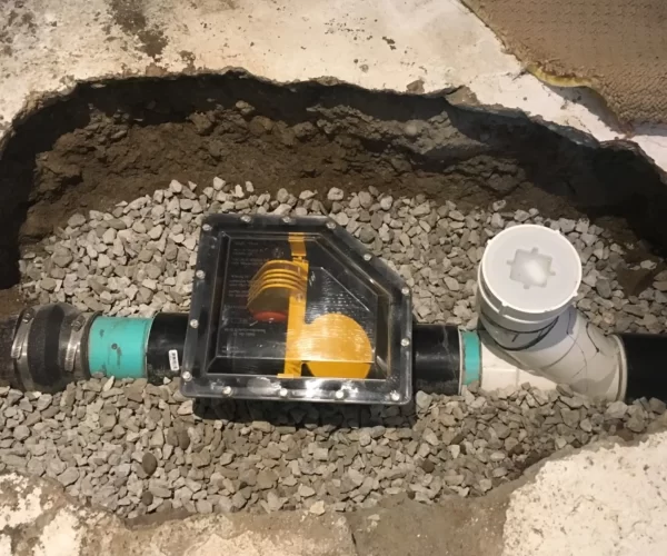 back water valve installation
